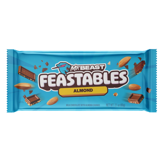 Feastables MrBeast Almond milk chocolate with almond pieces 60 g
